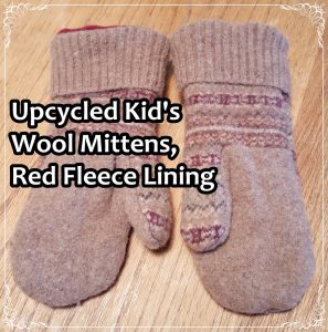 upcycled-kids-wool-mittems-red-fleece-lining
