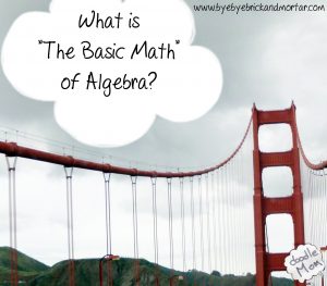 What is "The Basic Math" of Algebra?