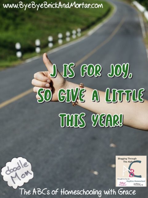 J is for Joy, so give a little this year!